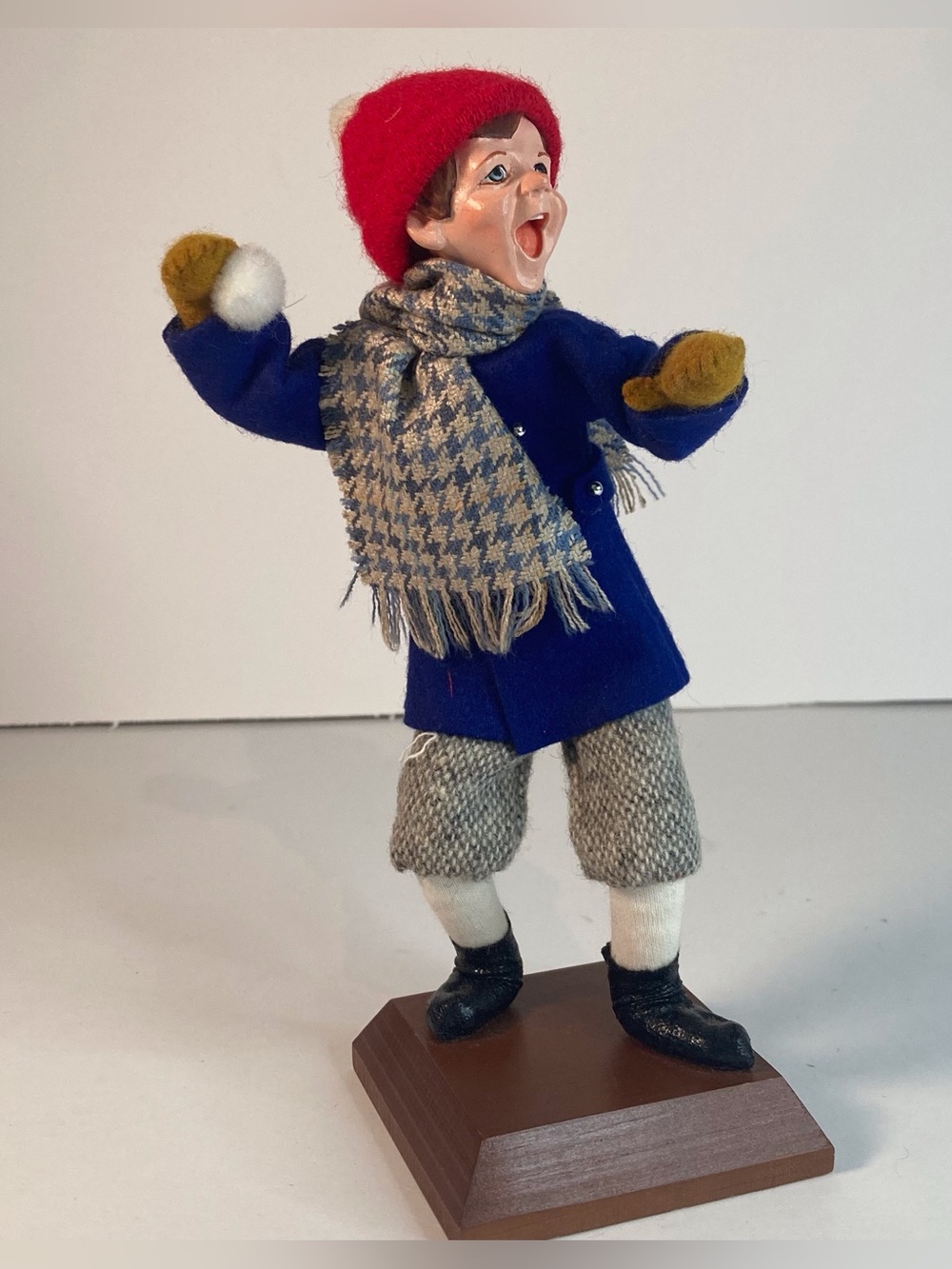 SIMPICH 1991 “Snowball Boy” Throwing Snowball-  Vintage Character Doll Colorado